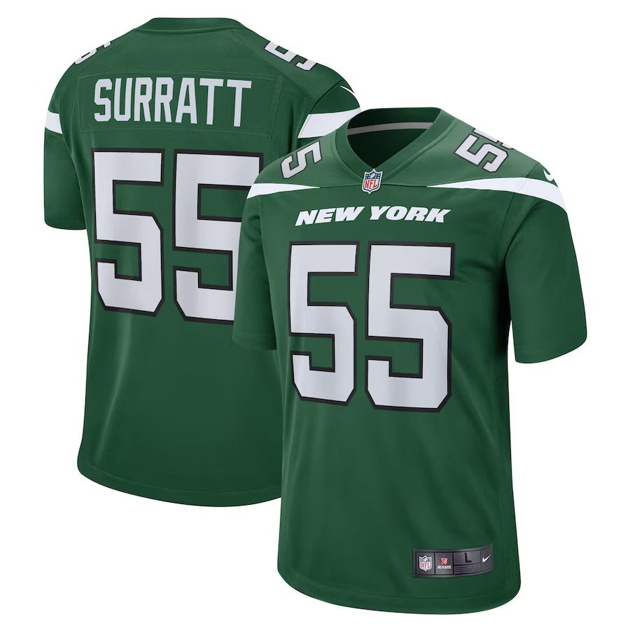 Men New York Jets #55 Chazz Surratt Nike Gotham Green Game Player NFL Jersey